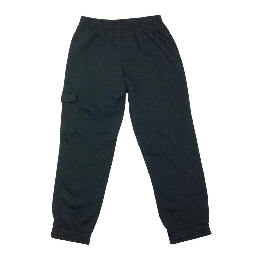 Adidas 2 Piece Set Boys Size 6 Blue Long Sleeve Cotton Tee Black Cargo Jogger
